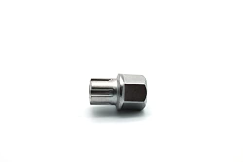 TEMO 51/6Pt Anti-Theft Wheel Lock Lug Nut Removal Socket Key for Vw Audi - size: 51/6PT