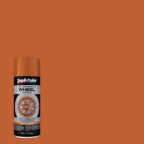 Dupli-Color Wheel Paint, Matte, Copper, 12 oz - color: Copper, size: 12 Ounce (Pack of 1)