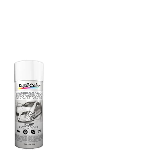Dupli-Color ECWRC7987 Custom Wrap Matte Removable Automotive Paint – Arctic White Spray Paint - 11 oz. Aerosol Can