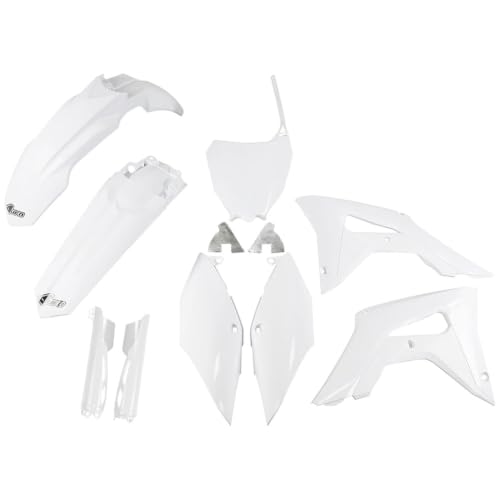 UFO PLAST Full Plastic Kit Compatible with Honda CRF250R 2018-2021/CRF450R 2017-2020 (White HOKIT119F@041) - color: White HOKIT119F@041