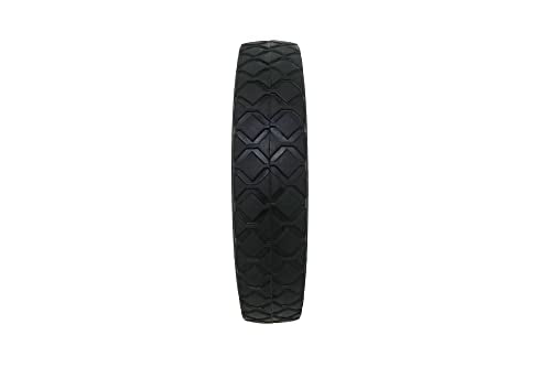 Shepherd Hardware 9593 7-Inch Semi-Pneumatic Rubber Tire, Steel Hub with Grafoil Bearings, Diamond Tread, 1/2-Inch Bore Offset Axle - color: Black, size: 7-Inch, style: 7-Inch, Grafoil Bearings