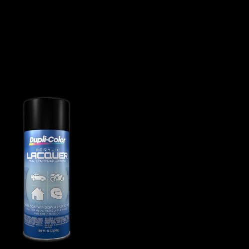 Dupli-Color Multi-Purpose Lacquer, Flat, Black, 12 oz - color: Black, size: 1 Count (Pack of 1)