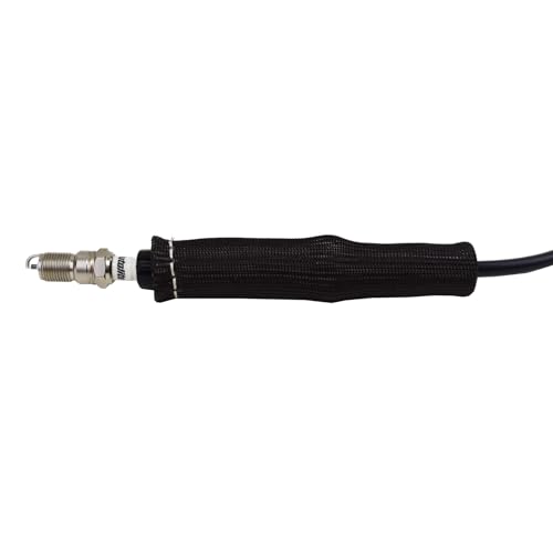 A-Team Performance - Spark Plug Wire Boot Heat Shield Protector Sleeve Braided Cover - Compatible with Hot Rod and Street Rod SBC BBC SBF BBF 6" Long 8PCS BLACK