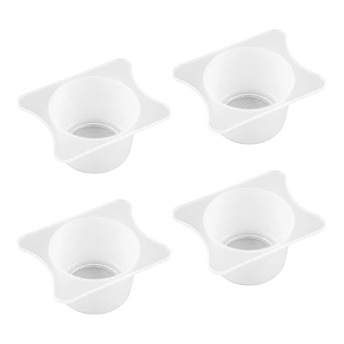 4‑Pack Airbrush Paint Cup Strainers, Durable PP Frame with Nylon Mesh Filter Screens for Model Painting & Crafts, 1.30" x 0.98" with 0.87" Hole Diameter, White