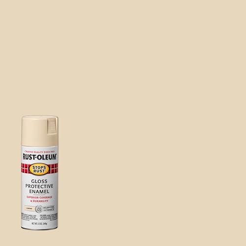 Rust-Oleum 7770830-6PK Stops Rust Spray Paint, 12 oz, Gloss Almond, 6 Pack - color: Gloss Almond, size: 12 Ounce (Pack of 6)