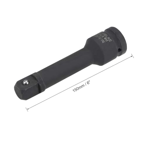 TOP-VIGOR 3/4" Drive Impact Extension Bar 6" Length Square Drive CR-MO Steel for Air Impact Wrenches, Impact driver, Torque Wrench, power Drill, Breaker Bars, Ratchets - size: 3/4" x 6"