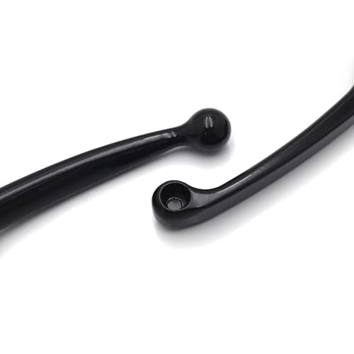 SKULL PIVOT- Black Motorcycle Brake Clutch Levers Adjustable Replacement Compatible with FZ6 FZ8 FZ07| 09 FJ09 MT07| 09 XSR700 900 - color: Black