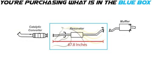 Exhaust Resonator Pipe Compatible for 2007-2009 Honda CR-V 2.4L | Stainless Steel | Northeastern Exhaust | Free Gaskets, Clamp, and Bolt Kit Included | Automotive Replacement Part