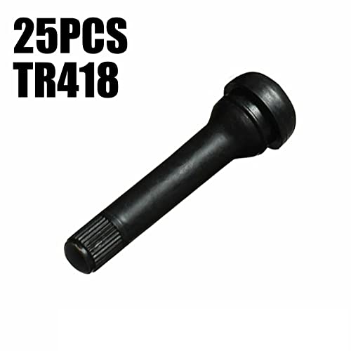 25pcs TR418 Black Rubber Standard 2" Snap-in Tubeless Tire Valve Stems - size: TR418