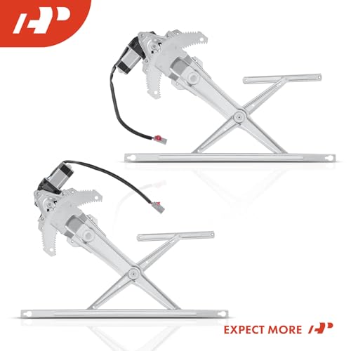 A-Premium Front Driver and Passenger Side Power Window Regulator with Motor - style: Front Driver and Passenger