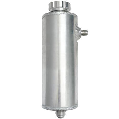 Universal Fit Aluminum Power Steering Fluid Tank Reservoir P/S -6AN -10AN