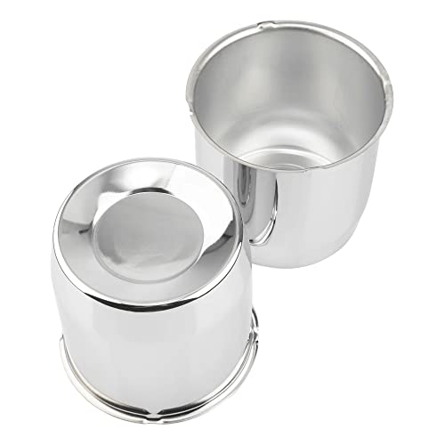 2Pcs 5.15" OD 4.92" H Push Through Trailer Wheel Center Cap for Rim - color: Chrome, size: 5.15" OD 4.92" H