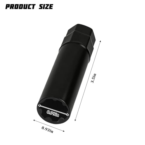 Large 7 Spline Car Lug Nut Socket, Automotive Wheel Lock Key Removal Tool for 21mm (13/16") and 22mm (7/8") Hex Socket Wrench, Vehicle Tuner Lug Nut Key Tool, Universal Fit - size: 7 Spline