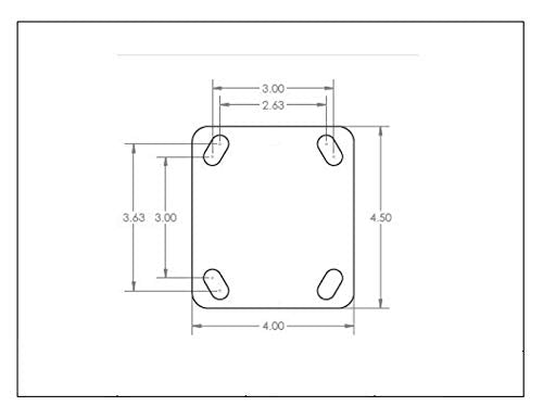 SES Brand 6" Toolbox Caster Set, 6x2 Heavy Duty Polyolefin Wheels, fits Greenlee, Knaack & Other Job Boxes, All Mounting Hardware Included - size: 6x2"