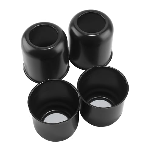 4Pcs 4.25" OD 4.33" H Open Style Trailer Wheel Center Caps for Rim - color: Matt Black, size: 4.25" OD 4.33" H