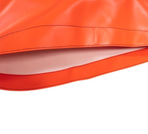 (10 Pack) Orange 12" Turbo Saver Exhaust Cover & 21" Rubber Snap Tie w/Hook - Weather Resistant PVC Turbo Cover to Protect Equipment at High Speeds & Excessive Airflow During Transport - size: 12 Inch, style: 10 - Pack