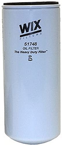 WIX 51748 Oil Filter Replacement, Built for Synthetic and High Mileage Oil - Compatible with Cummins Engines, Komatsu (Full-Flow/By-Pass - shorter version is 51741)