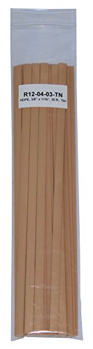 Polyvance High Density Polyethylene (HDPE) Plastic Welding Rod, 3/8" x 1/16", 30 ft., Tan
