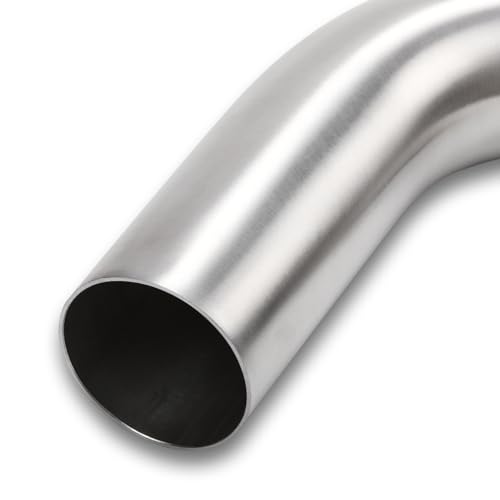 90 Degree Elbow 2.25 Inch 57mm OD Aluminum Intercooler Pipe Piping Air Intake Tube, 1.5D Radius, Brushed Finish - color: 90 Degree - 1PC, size: OD: 2.25" (57mm)