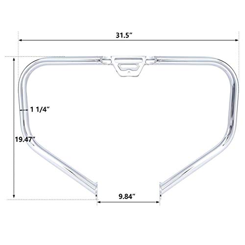 TCT-MOTORPARTS Chrome Highway Engine Crash Guard Bar Fit for Harley Softail Heritage Fat Boy Bob Sport Glide Breakout Low Rider 2018-2025 - color: Freeway Guard-Chrome, size: For 2018-2025 Softail models