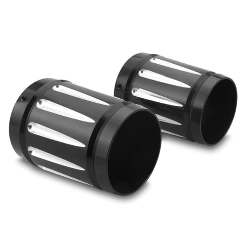 For Harley 4'' Mufflers End pipes Caps Road King FLHR Street Glide FLHX Road Glide FLTR 1986-2016 Black Deep edge cut Series Merge exhaust end cap (A- Deep Style) - style: A- Deep Style