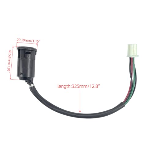 3Pcs 4 Wire Ignition Switch with Key for Tao Tao Coolster 110cc 125cc Chinese ATV Sunl Kazuma Roketa Apollo Coleman Hawk 50cc 70cc 90cc Quad 4 Wheeler Pit Dirt Bike