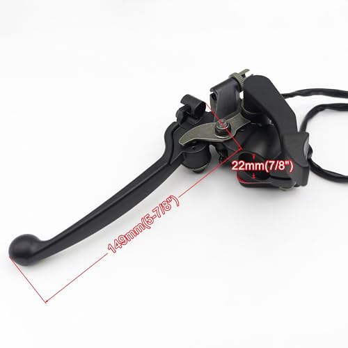 7/8" 22mm Thumb Throttle Cable with Dual Brake Lever Assembly