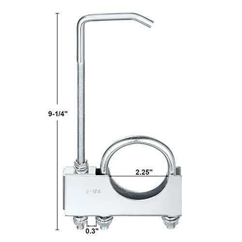 2.25" Universal Exhaust Clamp With Hanger For Car And Truck Exhaust Pipe Hanger - style: 2.25 Inch