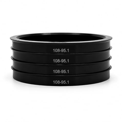 Hub Centric Rings Wheel Hub Rings for Aftermarket Wheels Reduces Vibration - Improve Wheel Fitment Pack of 4 (108-95.1) - size: 108-95.1