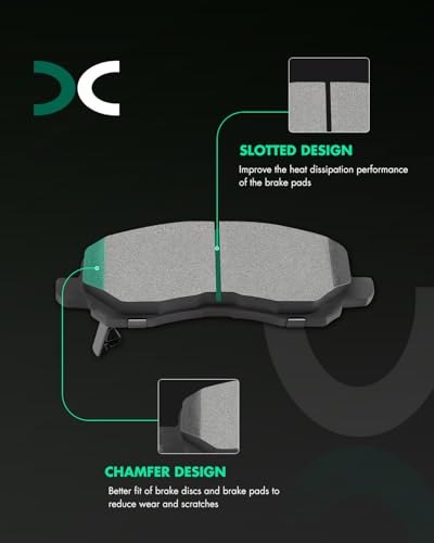 SCITOO 8pcs Ceramic Front Rear Disc Brake Pads Set fit For Jeep For Compass - size: Front D866 & Rear D1037