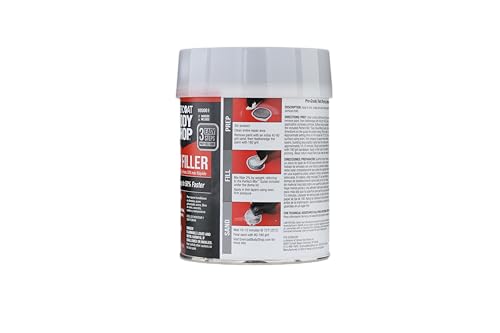 Evercoat Body Shop 105001 Pro-Grade Body Filler, Fast Drying and Lightweight Multipurpose for Dents in Aluminum, Fiberglass & More, Easy Mix Hardener Included 26 Fl Oz. - size: 26 Fl Oz., style: Body Filler