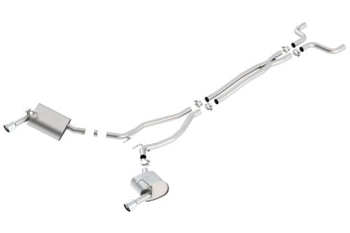 BORLA 140526 Cat-Back Performance Exhaust System for 2014-2015 Chevrolet Camaro 3.6L V6 Automatic/Manual Transmission EXCEPT RS with Dual Mode Exhaust.