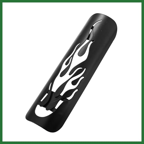 Motoforti Motorcycle Exhaust Heat Shield Pipe Guard for Harley Flame Black