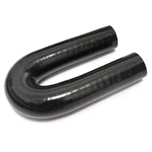 ID 3/4" 19mm 180 Degree U Bend Shape Elbow Coupler Hose High Temp 4-Ply Reinforced Silicone Hose Intake Boots - size: 3/4''(19mm)