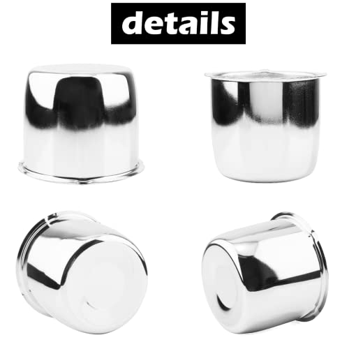 4Pcs 4.35" OD 3.72" H Push Through Trailer Wheel Center Cap for Rim - color: Chrome, size: 4.25" Hub 3.72" H