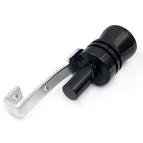 DEVMO 2pcs XL Size Aluminum Alloy Universal Turbo Sound Exhaust Muffler Pipe Whistle Car Roar Maker (XL-Black) - color: Black