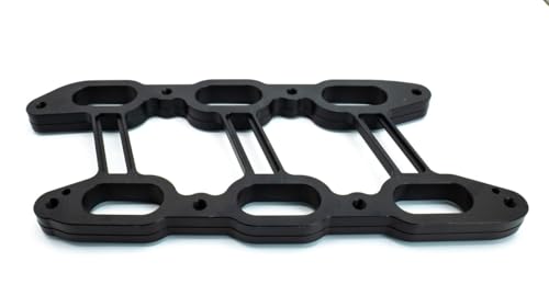 Intake Manifold Spacer and Throttle Body Spacer Kit Compatible with 3.0L EcoBoost Engines | Billet Aluminum Performance Airflow Upgrade | Hardware Included (Red) - color: Red