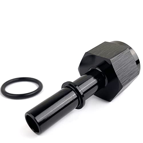 Aluminum Female 8AN Flare to 3/8 SAE Quick Disconnect Push-On EFI Hose Fitting Female 8 AN to 3/8 Hose Line Adapter - color: Black Female, size: 8AN to 3/8