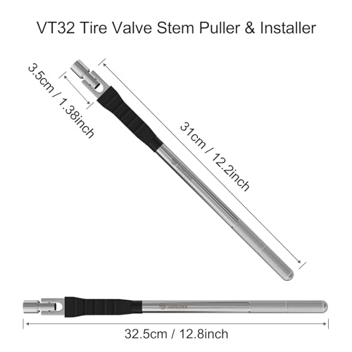 SUNSOUL Metal Valve Stem Puller, 12.5 Inch Tire Valve Stem Removal Tool