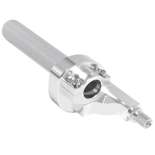 Motorcycle Throttle Grip 7/8" 22mm CNC Aluminum Quick Twister with Throttle Cable for KLX CR CRF EXC XR CRF50 CRF230 50 110 125 230 250 Dirt Pit Bike Motocross Motorbike Quad ATV - color: Style-B-Silver