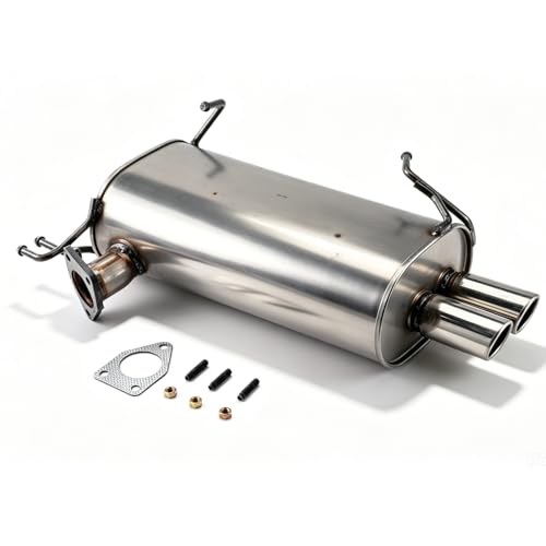 409 Stainless Steel Rear Exhaust Muffler for OUTLANDER 2007-2013 3.0L E35H - size: For 2007-2013 OUTLANDER 3.0L