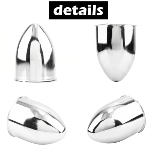 2Pcs 3.27" OD 4.53" H Pointed Top Trailer Wheel Center Caps for Rim - color: Chrome, size: 3.27" OD 4.53" H