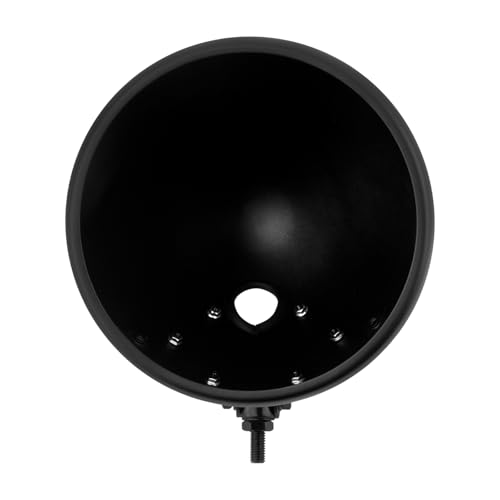 Motorcycle 7" Headlight Housing 7 Inch Head Lamp Bucket Fit for Harley Dyna Softail FX Custom Sportster XL (Black) - color: Black