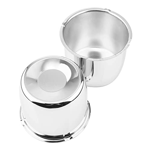 2Pcs 4.35" OD 3.72" H Push Through Trailer Wheel Center Cap for Rim - color: Chrome, size: 4.35" OD 3.72" H