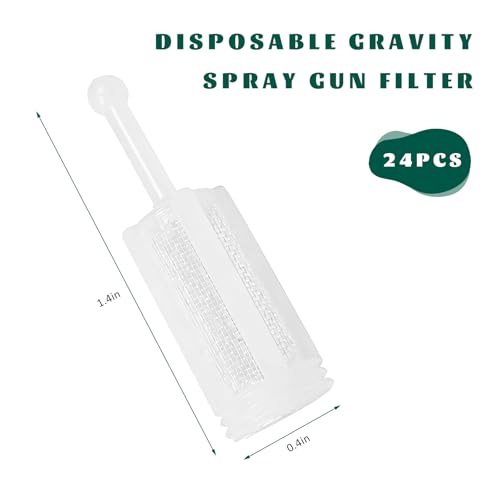 24 PCS HVLP Gravity Spray Gun Filters, 100 Micron HVLP Spray Gun Paint Strainers with Fine Mesh, Disposable Paint Filter Fits Most Gravity Feed Sprayer, Car Accessories