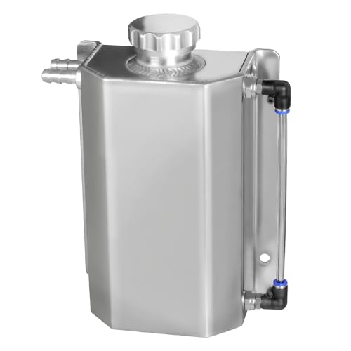 Coolant Reservoir Tank, 2L Aluminum Radiator Overflow Tank Silver - color: Silver, size: 2L