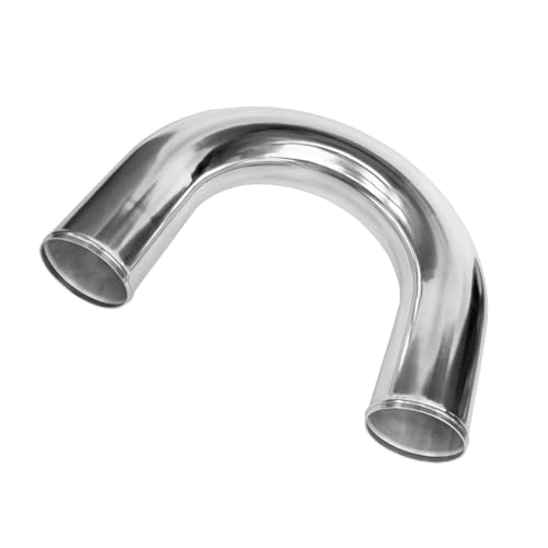 OD 3.5" (89mm) 180 Degree Aluminum Elbow Intercooler Pipe Tube, 6" Leg Length Universal U-Shape Bend Intake Tubing Adapter Turbo Connector - size: 3.5" (89mm)