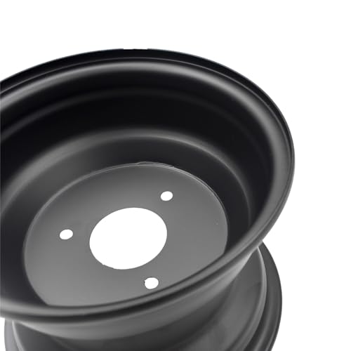 8" Rear Wheel Rim with 3 Holes Fits for Most ATV Go Kart Off-Road Dirt Pit Bike Quad Dirt Bikes Street Bikes (Rear-Black) - size: 8" wheel rim-rear