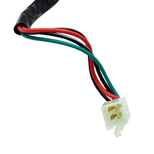 4 Wire Ignition Key Switch for 50cc 70cc 90cc 110cc 125cc Quad ATV 4 Wheeler Go Kart Scooter (Male Plug) - style: Male plug