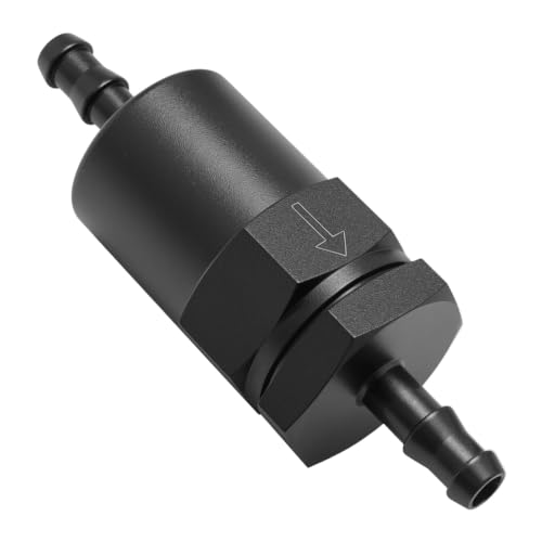 MDEOOSKY 5/16 Inch Billet Inline Fuel Filter, 30 Micron Aluminum Filter, High Flow Rate, Reusable Design - size: 5/16 inch